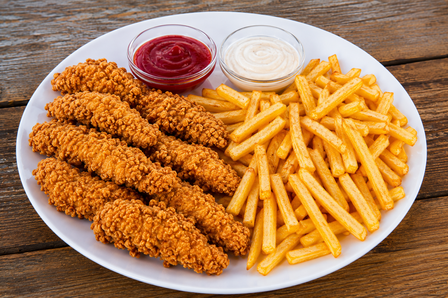 French fries + nuggets platter